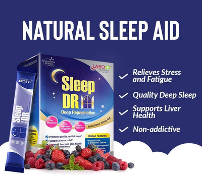 LABO Nutrition Sleep DR (Deep Rejuvenation) with Natural GABA, L-theanine, Glycine – Helps with Mood, Sleep, Relaxation and Calm - Melatonin-Free - Lifestream Group US