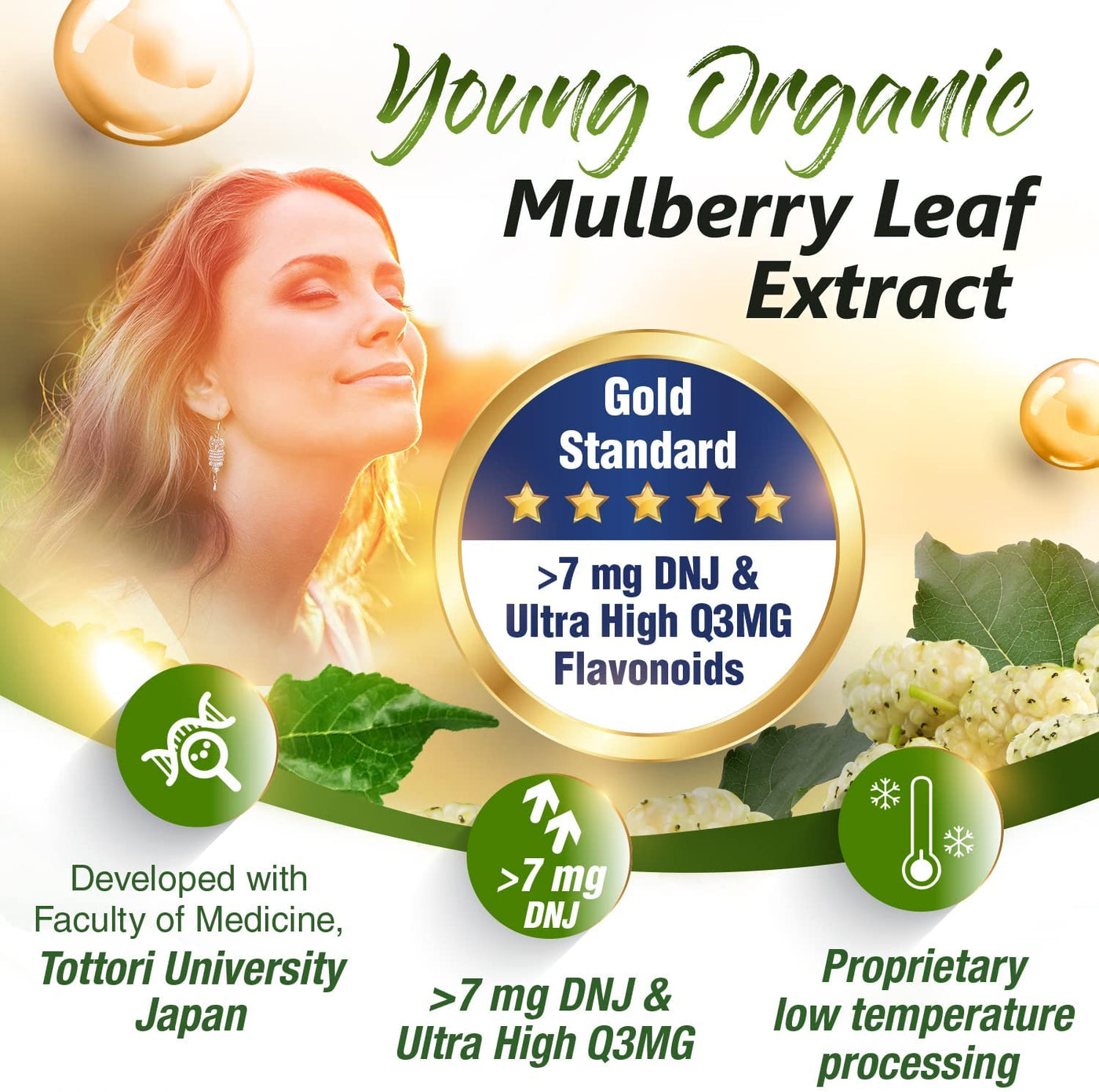 LABO Nutrition Mulbiotic, Organic Mulberry Leaf Extract + LactoSpore Probiotic & Fenumannan Prebiotic, for Blood Sugar Control, Sugar & Carb Cravings - Lifestream Group US