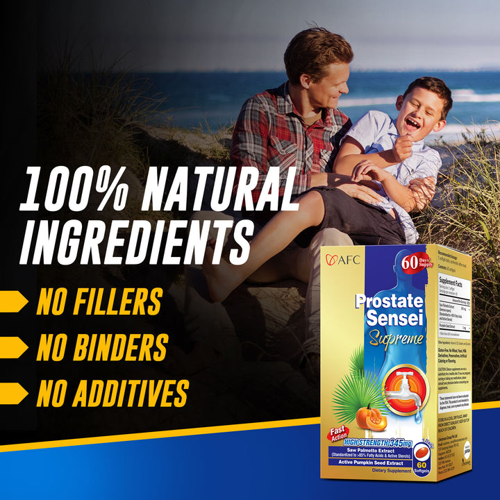 AFC Japan Prostate Sensei Supreme – Clinical Strength Saw Palmetto, >85% Fatty Acids &amp; Active Sterols for Prostate Health, Reduce Frequent Urination - Lifestream Group US
